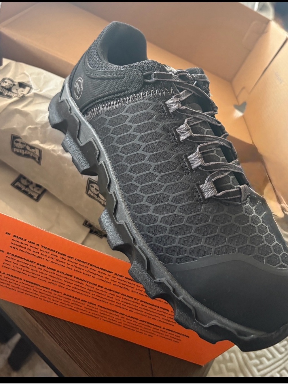 Timberland PRO Black Hex-Pattern Work Boots